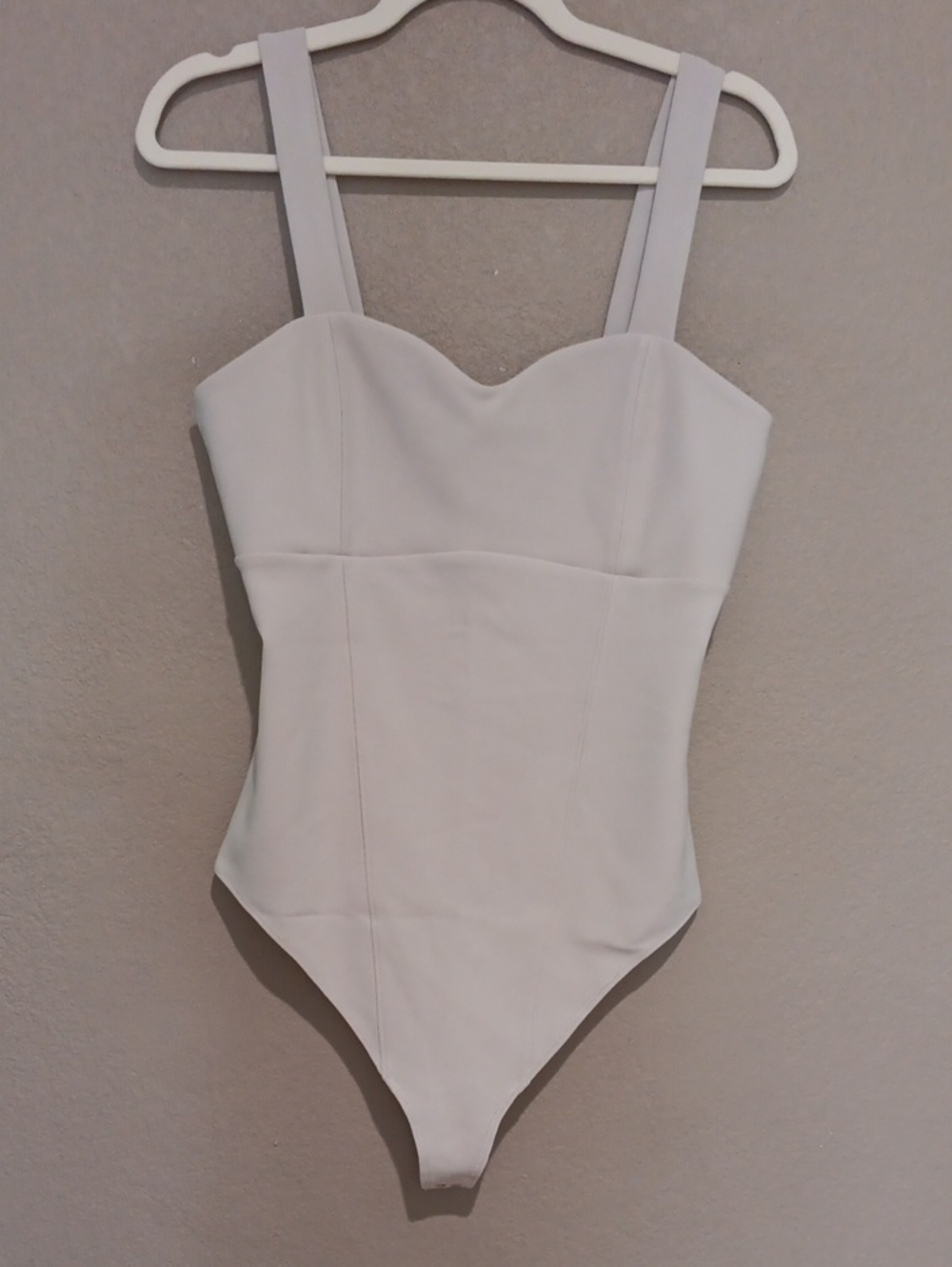 Abercrombie & Fitch Light Beige/Blush Textured Bodysuit